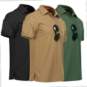 tactical shirt Fan short sleeved lapel polo