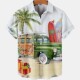 沙滩3D印花大码 print size Beach shirt plus lapel 翻领衬衣