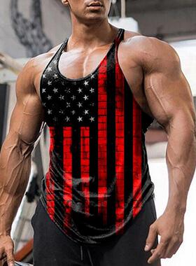 Sport 3D print sleeveless loose vest  运动3D印花无袖宽松背心