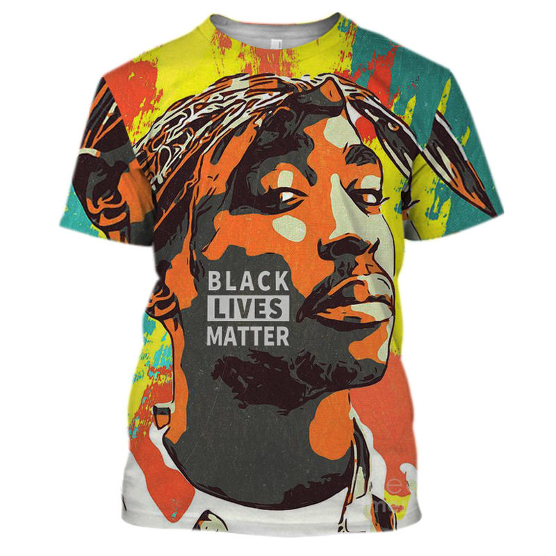 Digital Print T-Shirt Rapper Casual Short Sleeve 印花T恤短袖