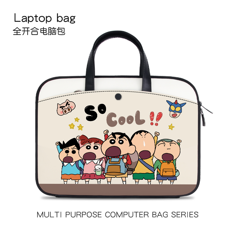 蜡笔小新电脑包女士2023新款14寸手提适用联想小新pro16笔记本苹果macbook15点6保护套华为matebook13内胆包