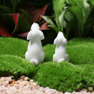菁娇苔藓微景观DIY材料装饰品 多肉组合盆栽迷你小摆件白狗望月狗