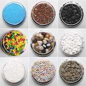 苔藓多肉绿植微景观造景装 饰砂陶粒蓝沙子大小号七彩色石头鹅卵石