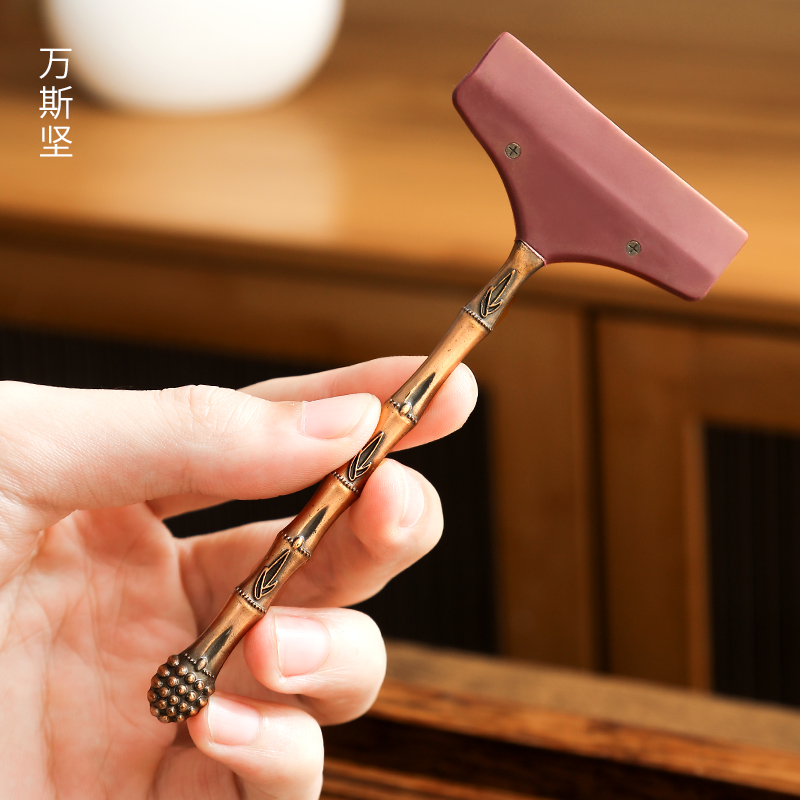 黄古铜硅胶茶刷子茶台刮水板排水器茶盘刷刮子功夫茶具茶道零配件