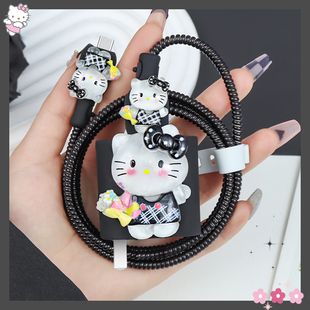 90W充电器数据线保护套适用红米Turbo3/Note14pro+防断裂修复神器红米Note12Turbo/K70e充电线USB接口缠绕绳