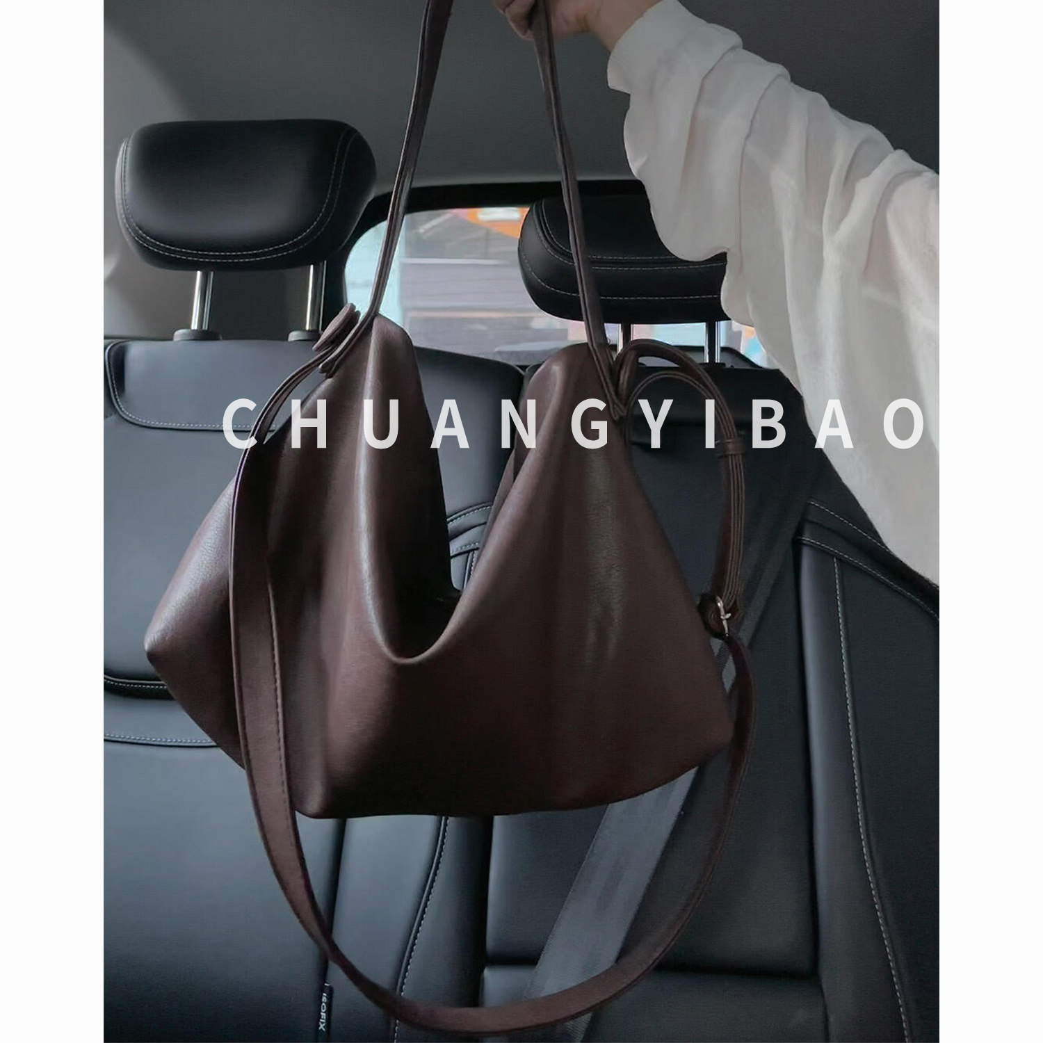 大容量软皮咖色托特包包女式2025新款松弛慵懒风通勤单肩斜挎大包,箱包皮具/热销女包/男包,腋下包,淘宝优惠券,粉丝福利购,淘宝优惠卷