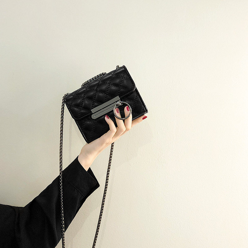 复古迷你小包包女2025新款潮菱格链条单肩斜挎包夏季高级感小方包
