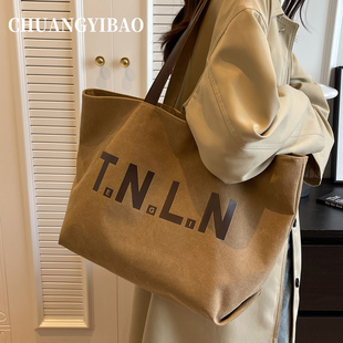 帆布包上班通勤高级感包包女2026新款潮单肩包休闲简约百搭托特包