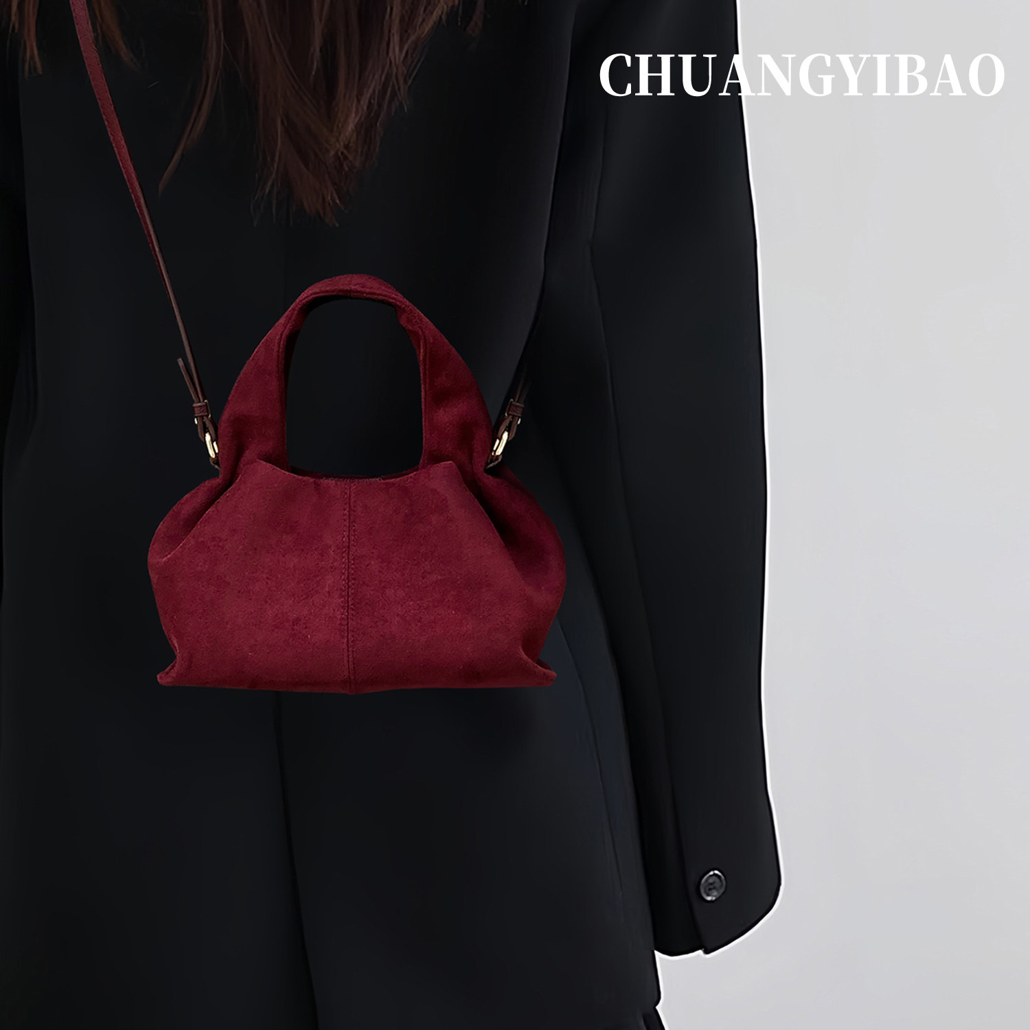 红色超火手提饺子包包女2025新款秋冬轻奢小众高级感斜挎新娘婚包,箱包皮具/热销女包/男包,单肩包,淘宝优惠券,粉丝福利购,淘宝优惠卷