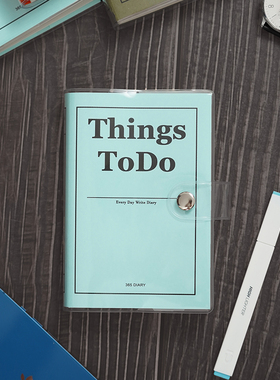 『言本文具』每日待办事项本 365天系列things todo计划本加厚小本横线简约便携胶套软面 1183