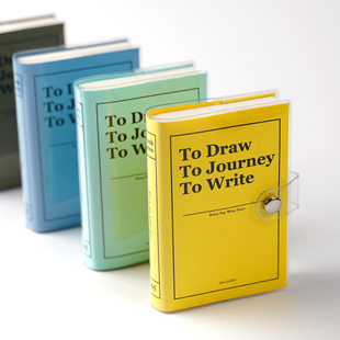 一天一页可记365天手账绘图可平摊软面高颜值 365天便携系列A6全空白加厚小本 言本文具