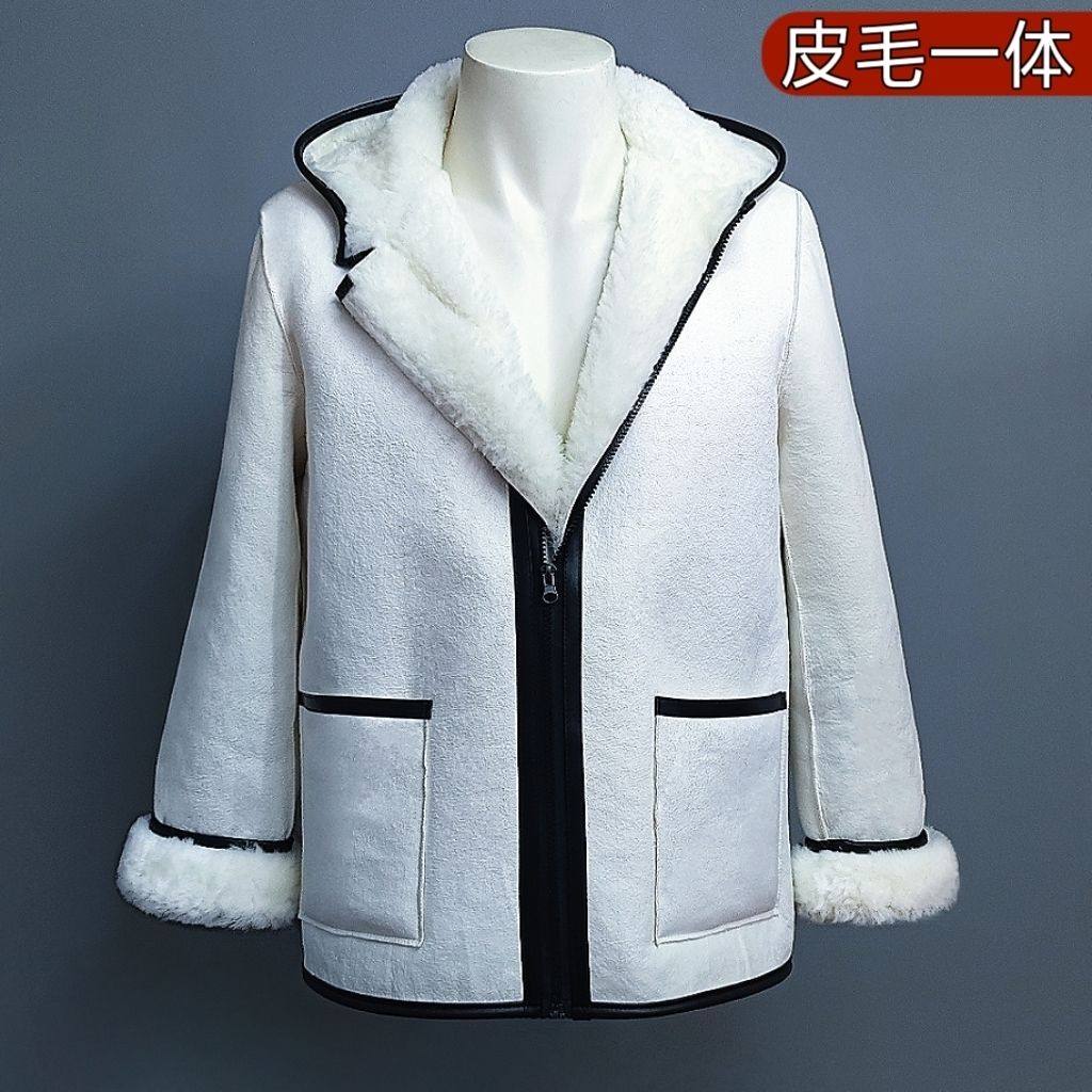 冬季皮毛一体男皮衣原生态纯羊皮袄加厚羊毛棉袄防寒保暖真皮外套,男装,皮衣,淘宝优惠券,粉丝福利购,淘宝优惠卷