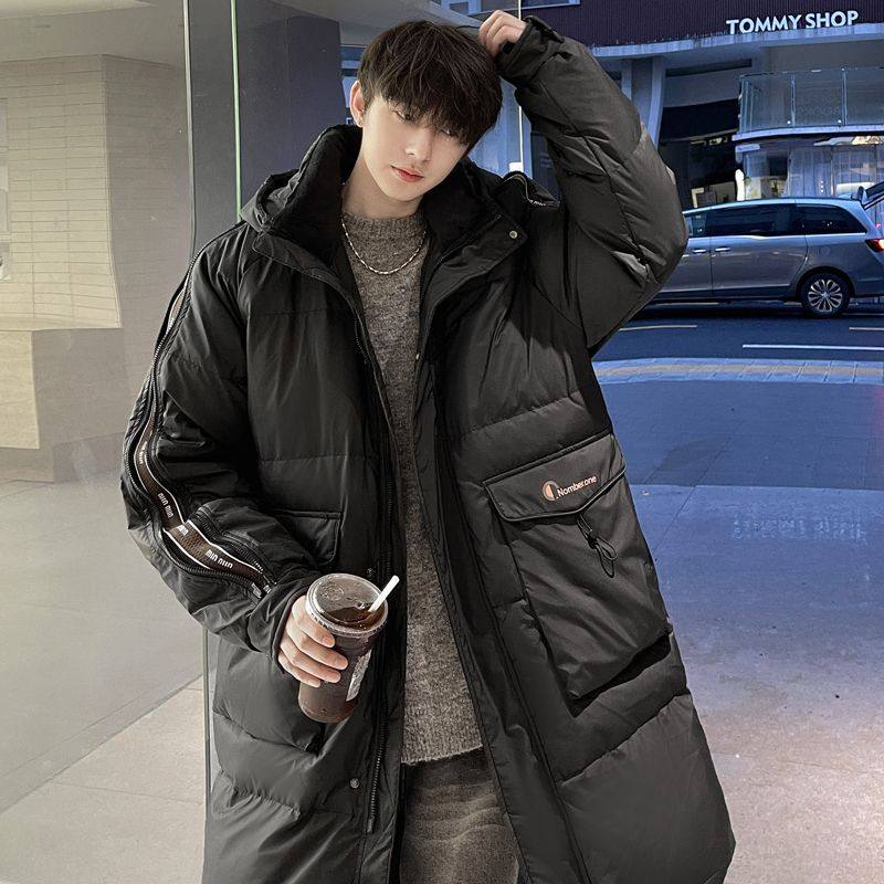 高档新款羽绒服男情侣装中长款过膝大码宽松潮流冬季加厚外套耐脏,男装,羽绒服,淘宝优惠券,粉丝福利购,淘宝优惠卷