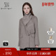 新款 XG雪歌XK410041A973长袖 毛呢外套2025冬季 卡其色绵羊毛大衣女