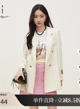 XG/雪歌XJ307008A660绵羊毛休闲西装时尚秋季新款通勤长袖外套女