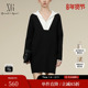 新款 雪歌XK411054B590假两件毛织连衣裙2025冬季 羊毛针织裙女