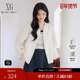 XG雪歌XK107533A891米白色短外套时尚 外套女 抽绳设计长袖 春季 新款