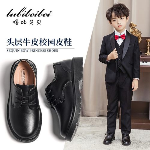 牛皮小皮鞋噜比贝贝轻便软底学生