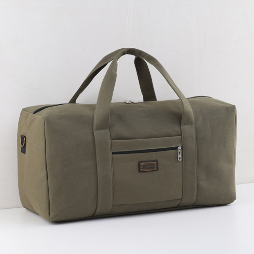 牧狼狮正品帆布可折叠手提出差行李包男士可单肩轻便打工旅游包袋