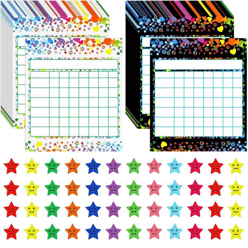 40 Pack Reward Chart behavior board for Kids Home classroom