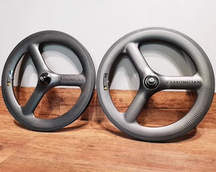 卡本仙V刹圈刹轮组20寸406 451三刀轮碳纤维碳刀折叠车鸟车小轮车