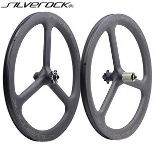 SILVEROCK碳纤维直三刀碟刹轮组349 406 451小轮折叠公路自行车轮