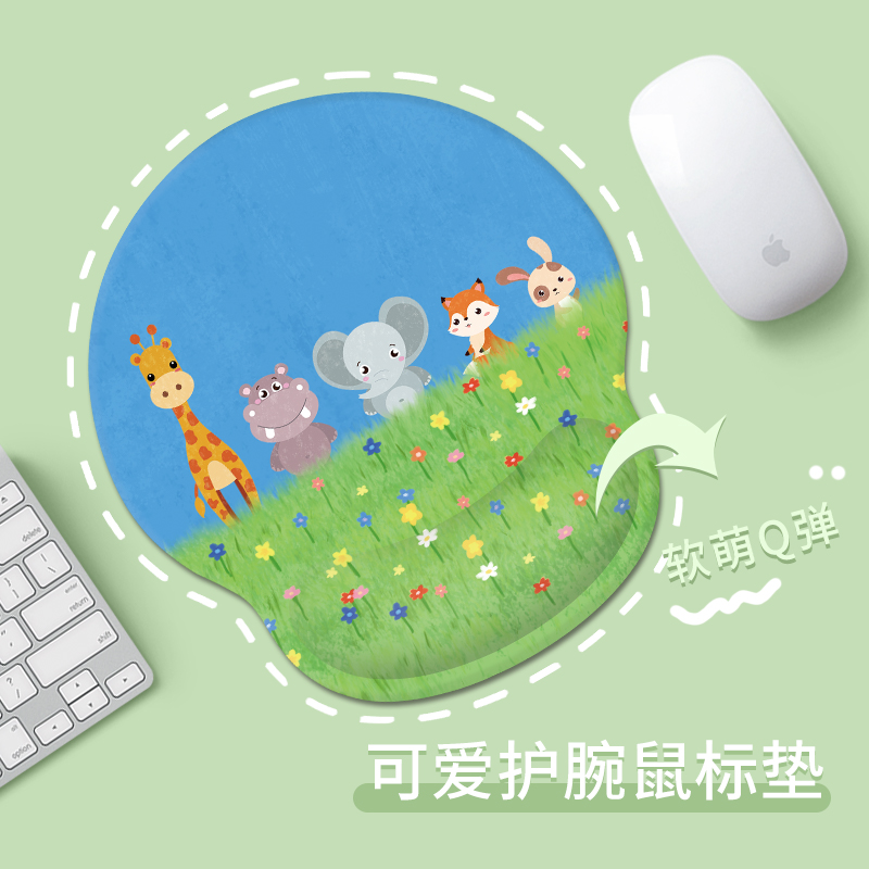柔软Q弹顺滑硅胶护腕鼠标垫