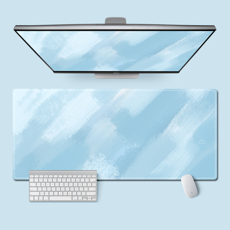 简约卡通鼠标垫加厚锁边桌垫