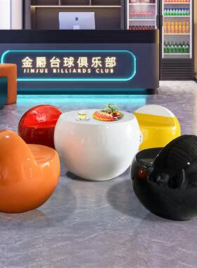 乔氏独牙卡通黑八黄九玻璃钢公仔台球台球厅俱乐部装饰送礼大摆件