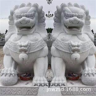 米高大号石狮子报价厂区门口米石头狮子图家用米狮子石雕厂