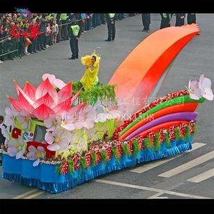 宵装 大型庆典彩船夜游彩船端午中秋国庆新年元 饰仿古龙船