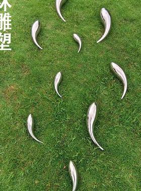 不锈钢雕塑鱼售楼处庭院酒店花园林水池创意装饰摆件户外景观定制