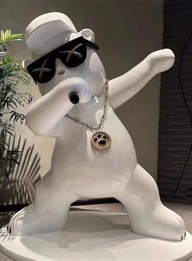 玻璃钢雕塑定制动物暴力熊卡通人物吉祥物户外大型落地景观摆件