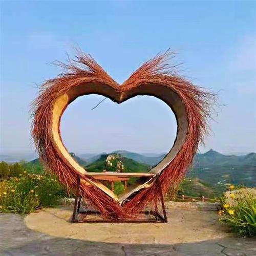 户外秋千鸟巢爱心景区拍摄道具婚纱摄影创意田园民宿吊篮网红打卡