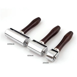 皮革滚轮推轮滚筒压轮diy手工皮具压皮工具实心皮革滚边器压边轮