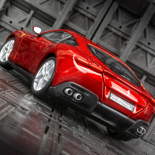 车门能打开启仿真灰红色法拉利roma罗马合金跑车玩具模型收藏摆件