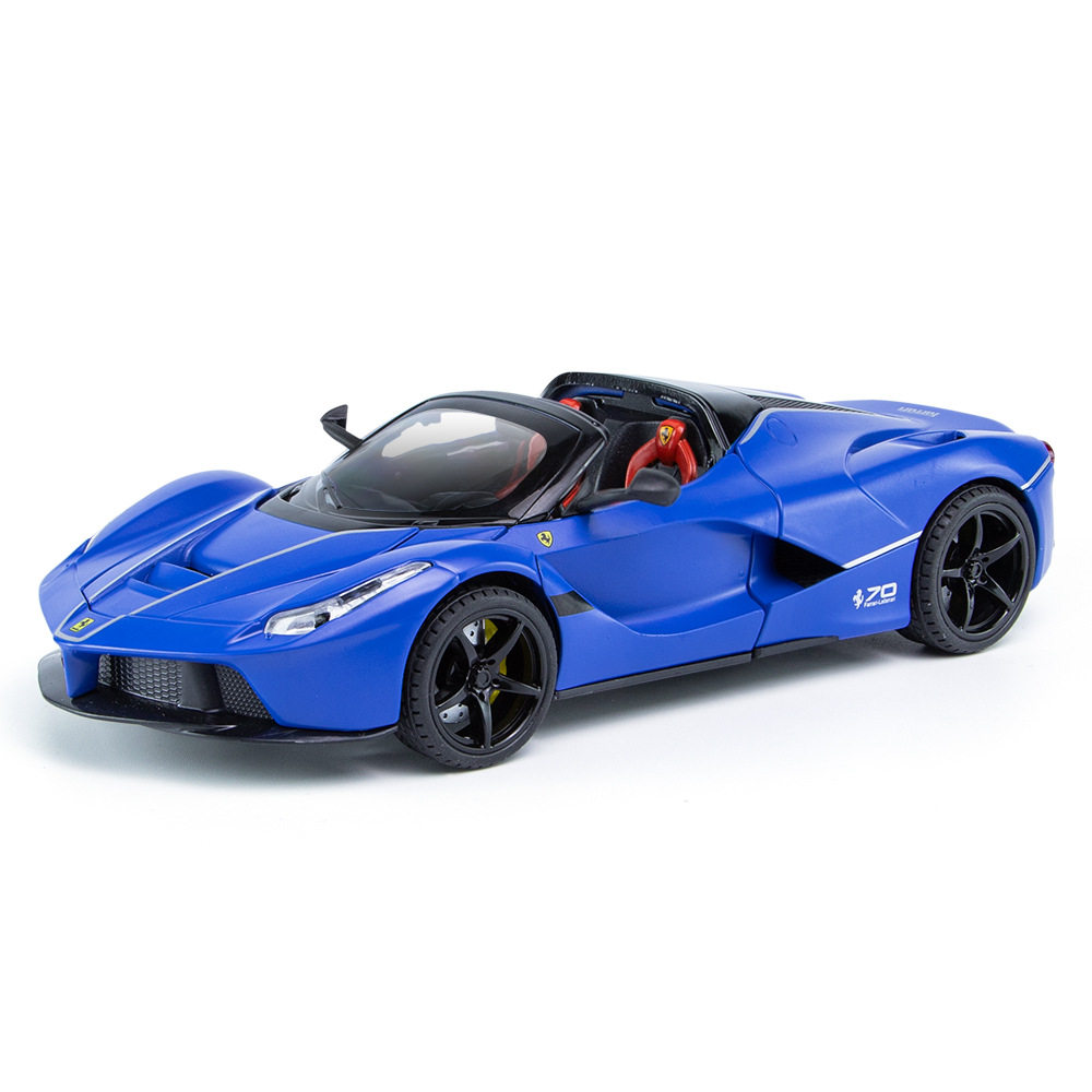 1/22法拉利拉法超跑模型红蓝色男孩合金超级跑车豪车玩具儿童宝宝