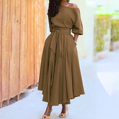 Halter Strap Summer Fashion Loose Long Dress Dresses Vestido