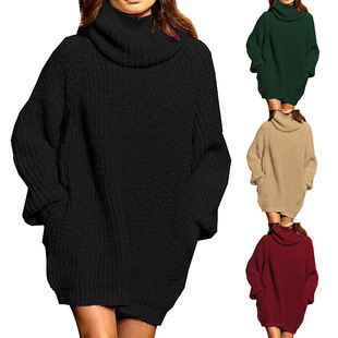 women's fashion long sleeve turtleneck sweater冬季高领毛衣女