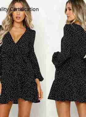 volantes abierto tenedor Mini vestido vestidos de fiesta