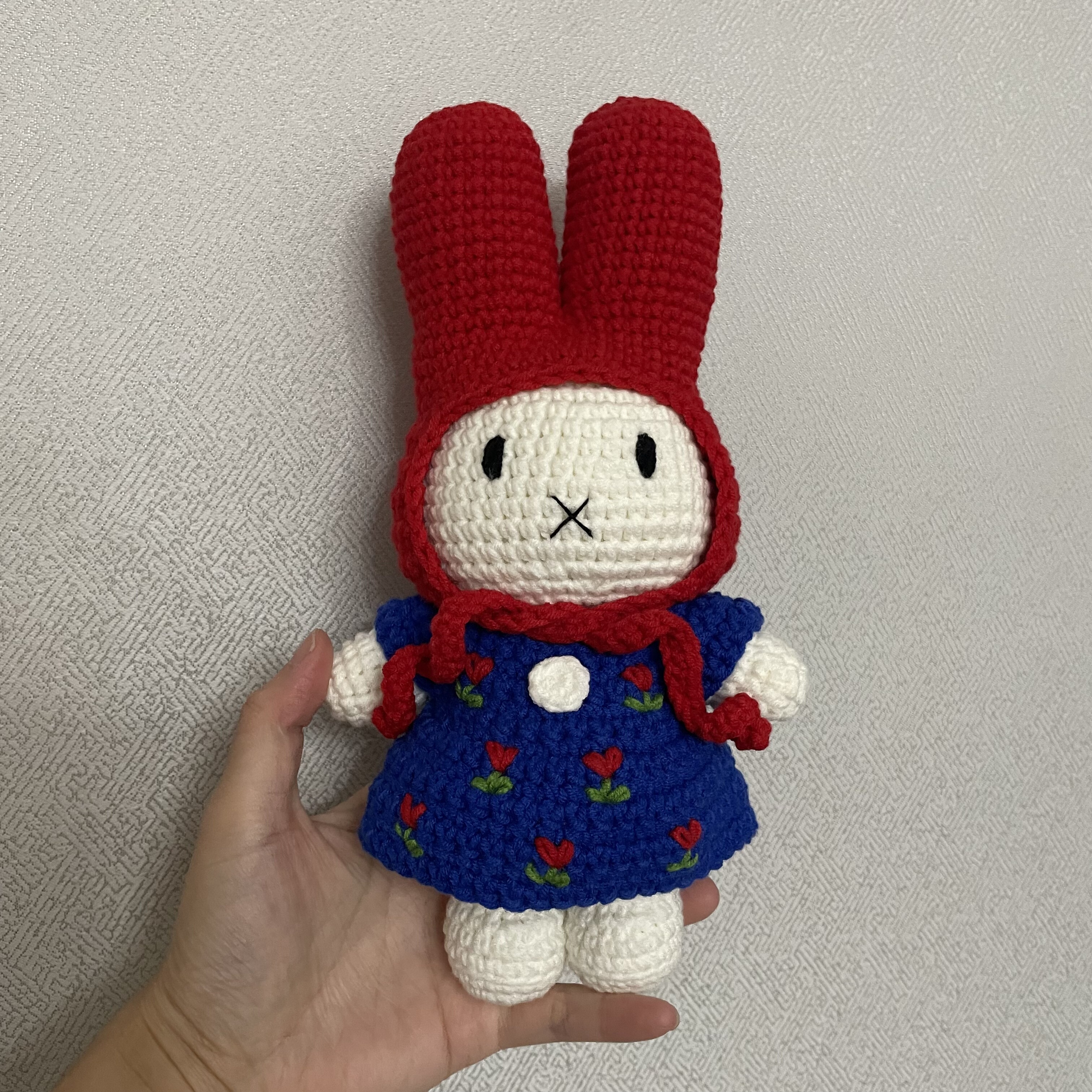 成品手工钩织可爱22cm 18cm米菲兔头挂件玩偶钥匙扣钩织礼物包挂