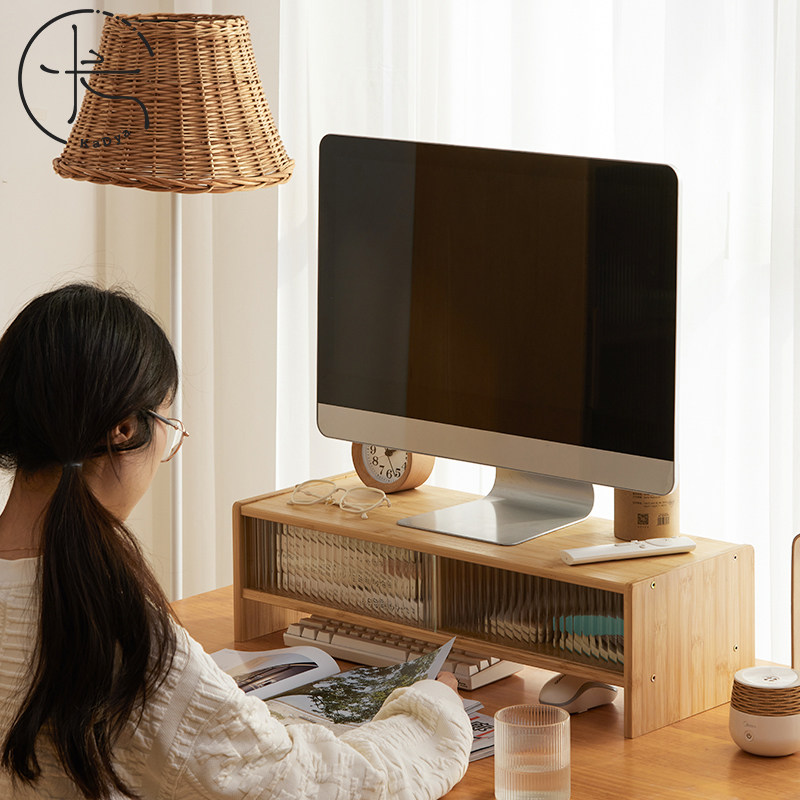 长虹玻璃收纳架垫高底座