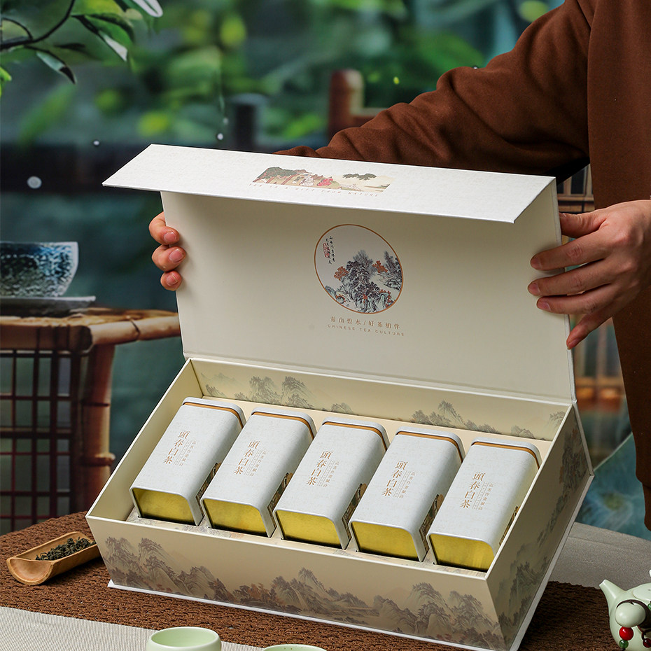 安吉白茶礼品盒空盒半斤装一斤装图片