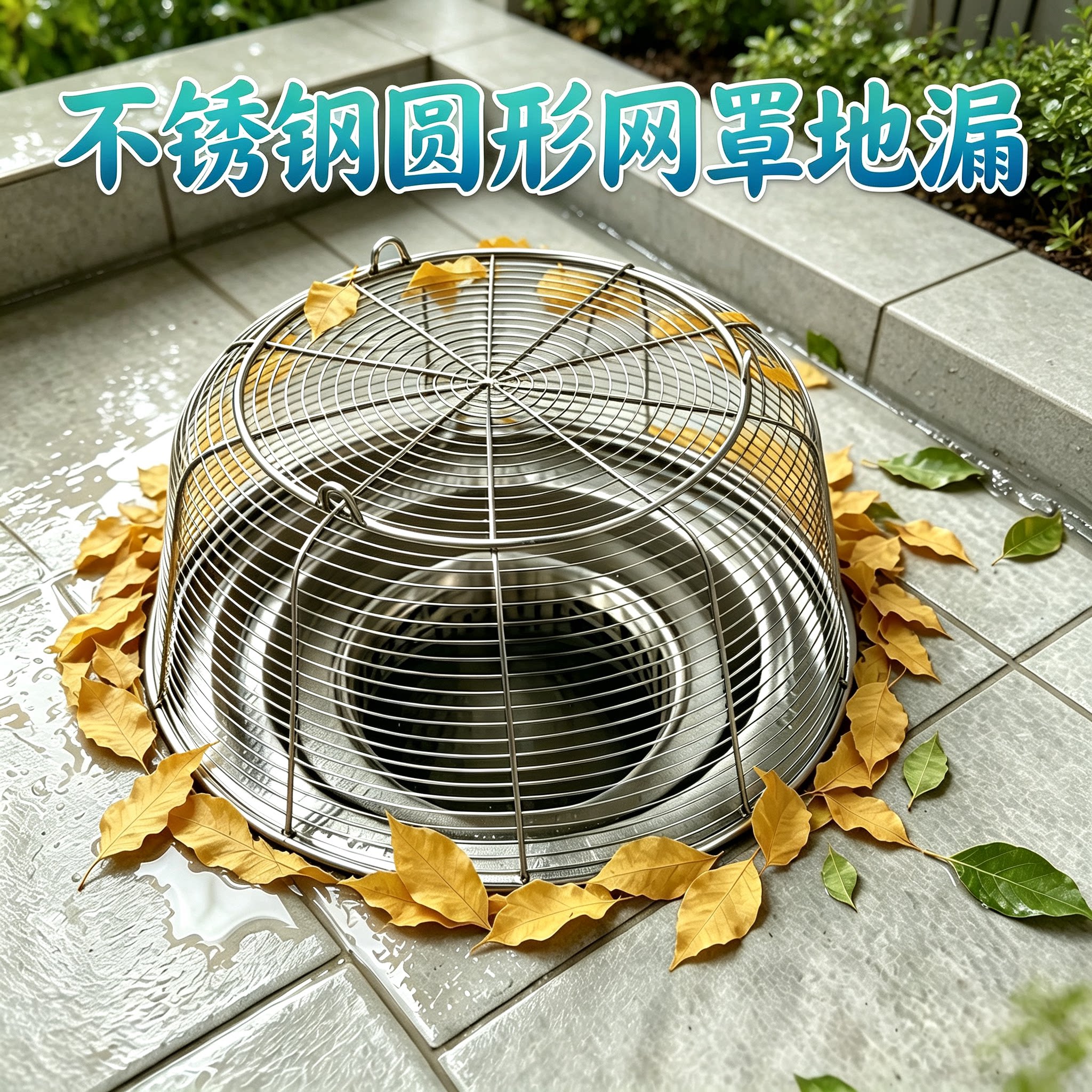圆形不锈钢排水网罩天台屋顶地漏防树叶过滤网方形排水沟槽盖板网
