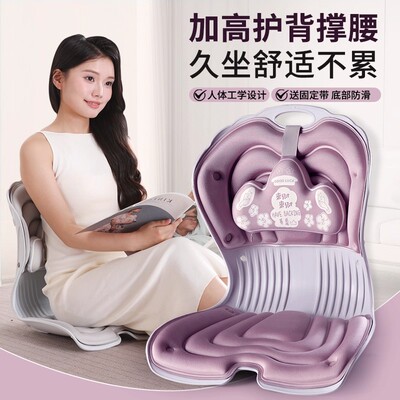 德国护腰坐垫人体工学坐姿椅座椅靠垫加高撑腰护背坐姿矫正器