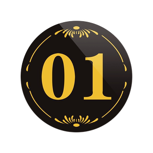 圆形数字号码牌亚克力编号牌房间门牌机器设备序号柜台储物柜座位号更衣室柜子标志牌餐桌桌号牌数字贴定制