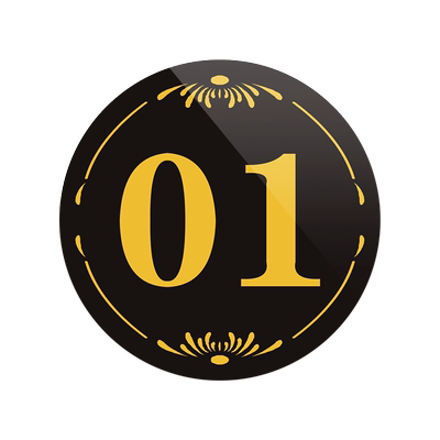 亚克力圆形数字号码牌