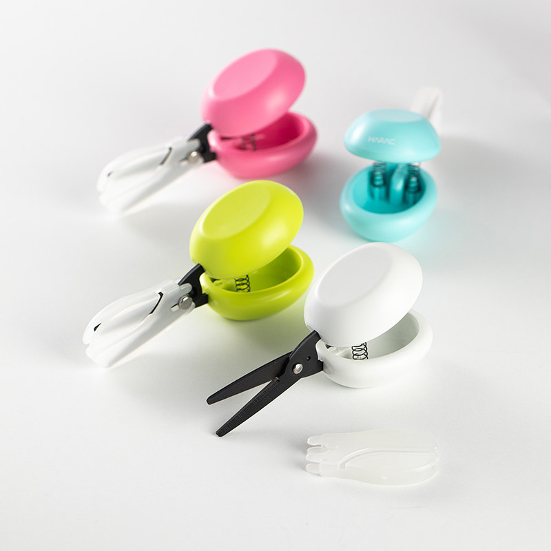 【清仓】日本进口不锈钢迷你剪刀涂氟不粘胶手工剪纸美工小剪子