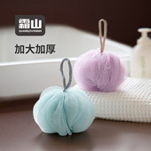 霜山加大加厚沐浴球泡澡球搓澡手套花瓣形不散浴花柔软起泡洗澡球