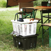 日本POST GENERAL收纳篮可堆叠塑料储物篮户外露营大容量整理筐